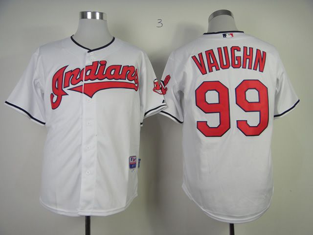 Men Cleveland Indians 99 Vaughn White MLB Jerseys